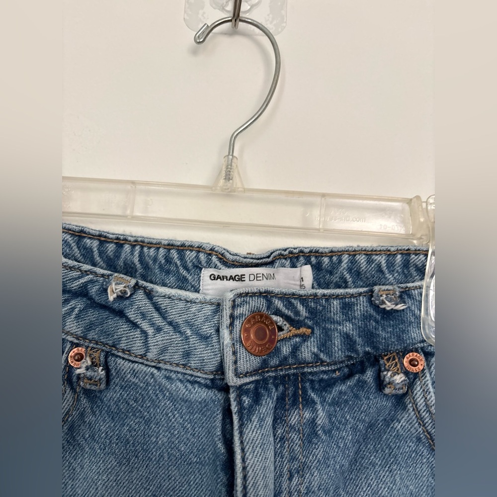 Garage Denim Bermuda Shorts Raw Hem - Picture 4 of 7